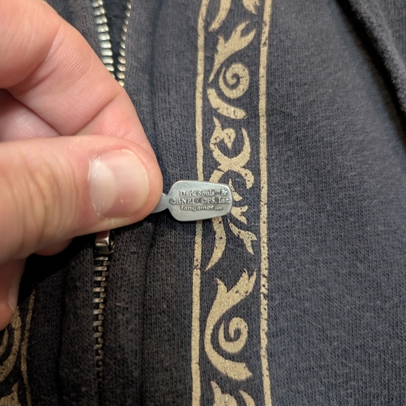 VTG Dark Souls Promo Full Zip Hoodie Mens S-M? Gray Video Games - Picture 3 of 8